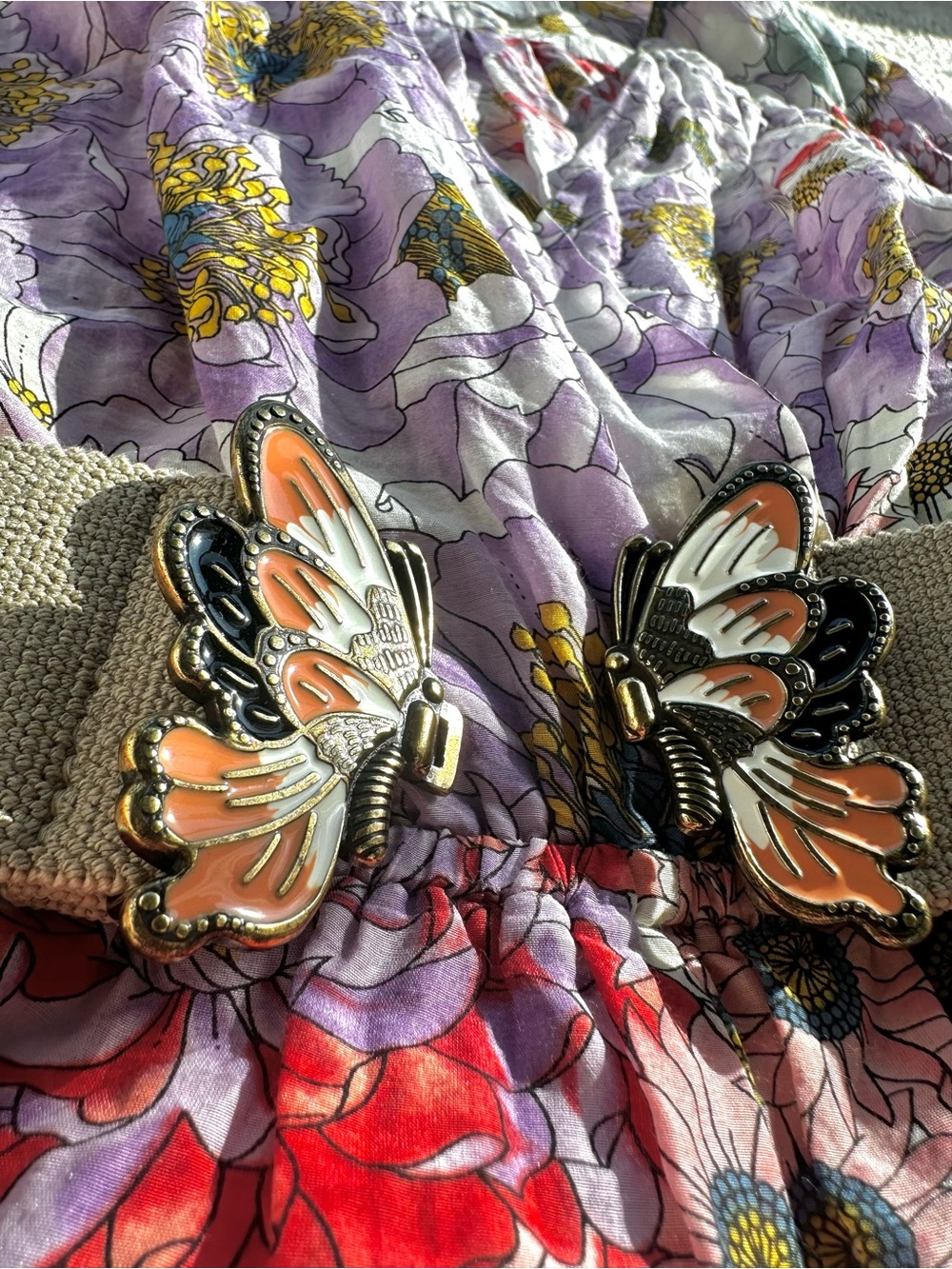 Zimmermann Floral Print Romper with Butterfly Belt - Picture 5 of 8